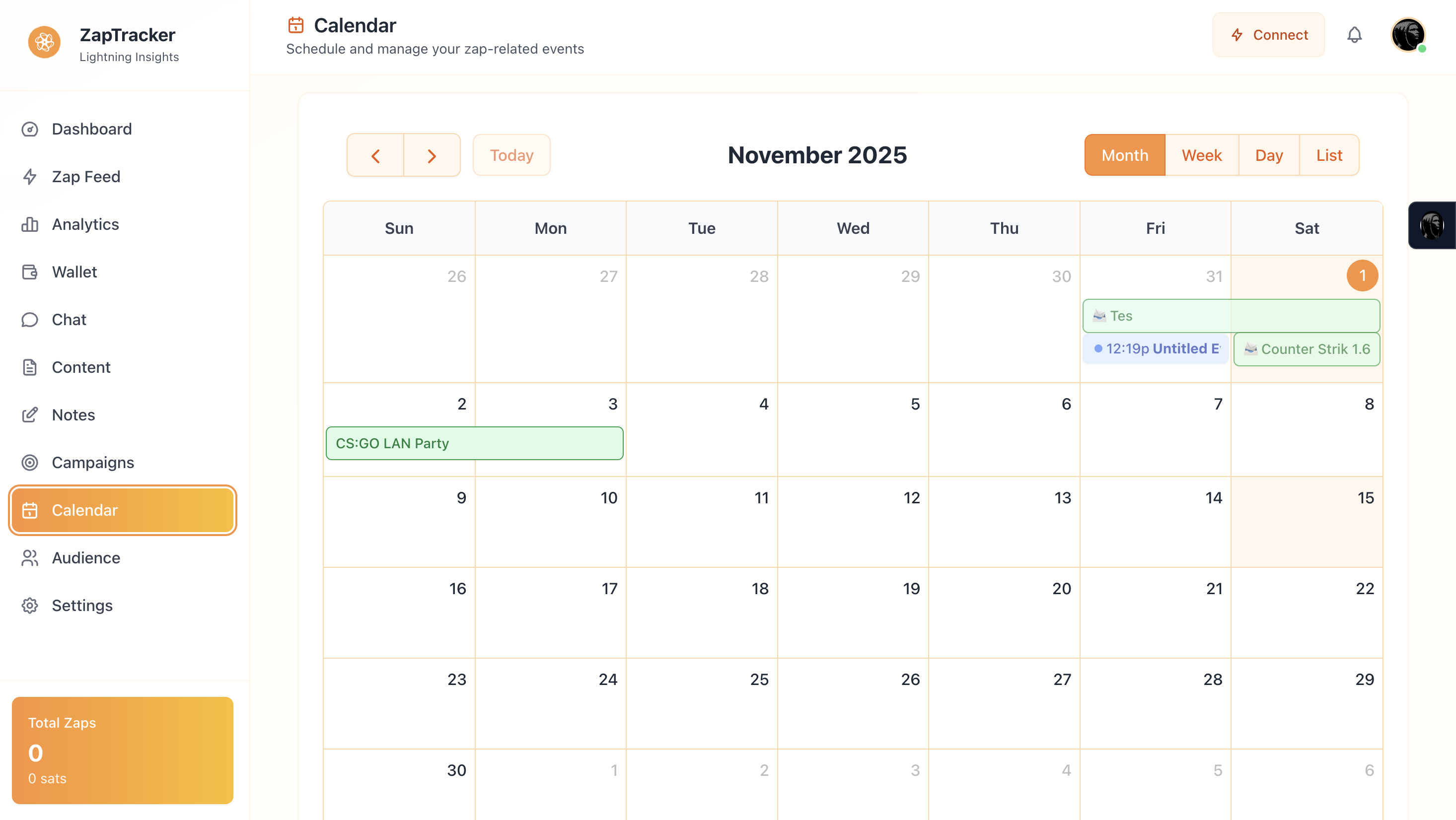 Calendar Events with RSVP