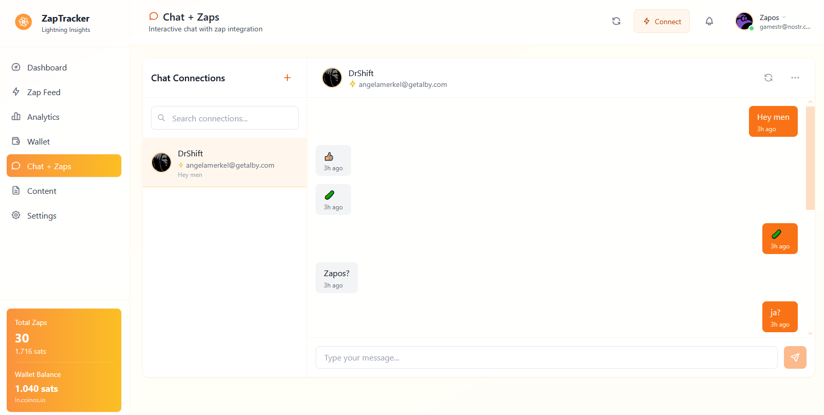 Interactive Chat + Zaps